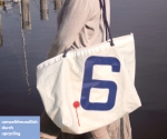 Segeltuchtasche große Beachtasche blauer 6